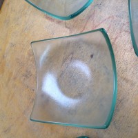 Monoporzioni in vetro satinato 4 punte