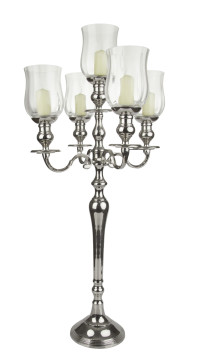 Candelabro inox 5 braccia con bugie