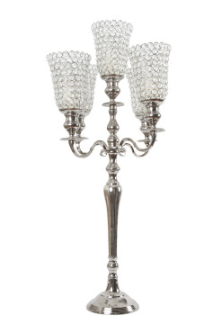 Candelabro in acciaio inox con bugie swarovski