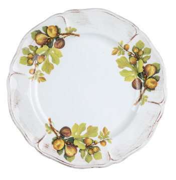 Vassoio rotondo country con fichi