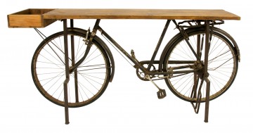 bici vintage con piano per buffet