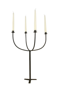 Candelabri a 4 in ferro battuto