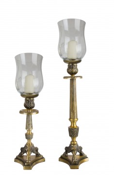 Candelabro Barocco oro una candela con bugia