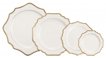 Serie Royal bianco filo oro