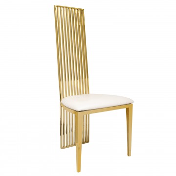 Sedia Harp oro cuscino bianco