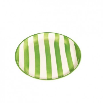 Piatti a righe verde e bianco