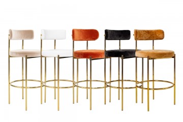 Sgabello jazz in ferro oro