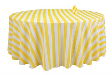 Tovaglia a righe bianco e giallo