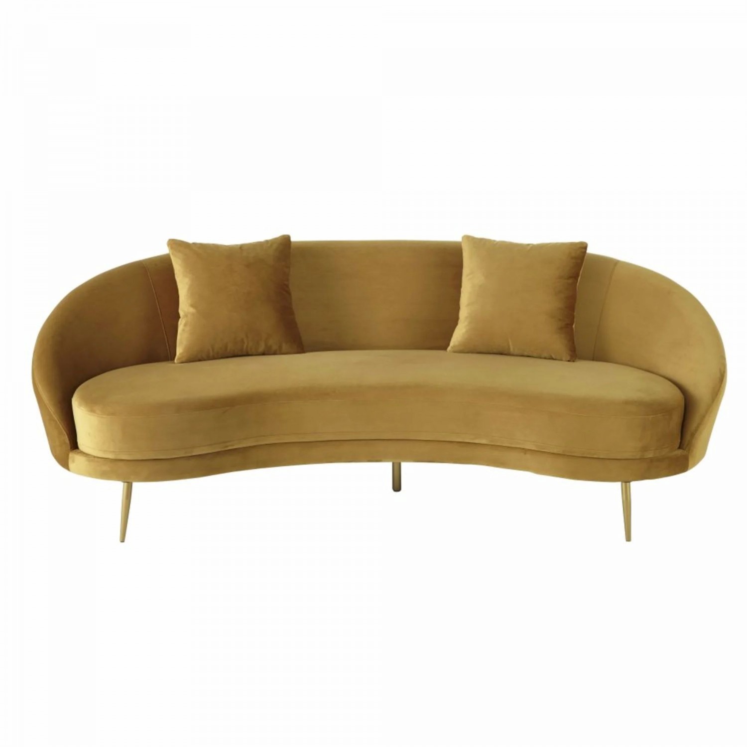Divani vintage velluto giallo