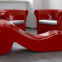 Chaise Longue Rosse