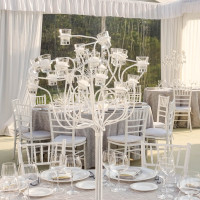 Candelabri a 18 fiamme bianco