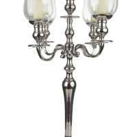 Candelabro inox 5 braccia con bugie