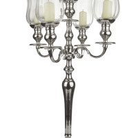 Candelabro inox 5 braccia con bugie