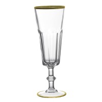 Serie di bicchieri modello Mirabeau filo oro