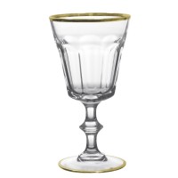Serie di bicchieri modello Mirabeau filo oro