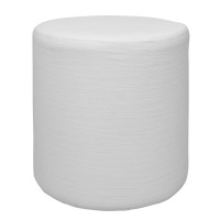 Pouf stoffa color bianco