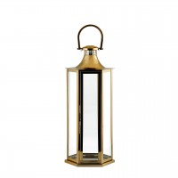 Lanterne Brass esagonali oro