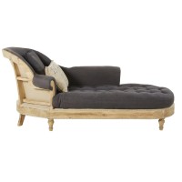 Chaise longue lino grigio