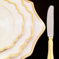 Serie Royal bianco filo oro