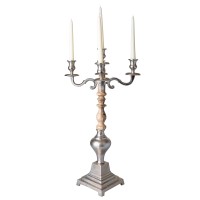 Candelabri alluminio e legno