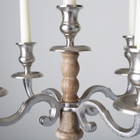 Candelabri alluminio e legno