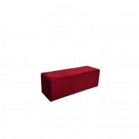 Pouf in velluto rosso